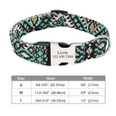 Engraved Nylon Pet ID Collar with Nameplate for Dogs: Personalized Safety Tag Collar  ourlum.com BlueBlack S 