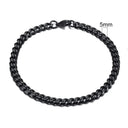 Chunky Stainless Steel Curb Chain Bracelet Men's Jewelry