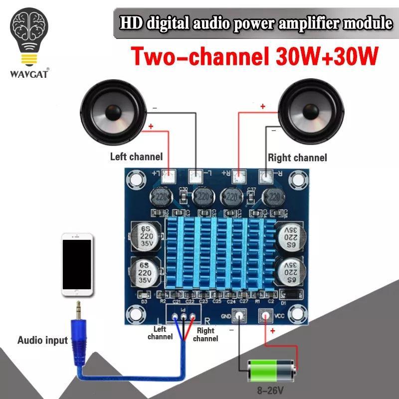 TPA3110 XH-A232 30W+30W Digital Stereo Audio Amplifier Board - High-Quality Sound Experience  ourlum.com Default Title  