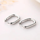 Elegant Korean Metal Hoop Earrings Stylish Jewelry for Women