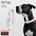 Leather Dog Cat Collar for Apple AirTag Tracker - Pet Anti-lost Accessory  ourlum.com AC38-white-L  