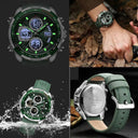 Sports Chronograph Watch: Stylish Waterproof Timepiece