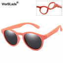 YouthFlex Polarized Sunglasses for Kids-Flexible Silicone Frame-UV400 Protection-Fashionable Shades-Eyewear for Boys and Girls  ourlum.com orange Grey  