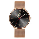 Luxury Mesh Belt Watch Men's Stylish Timepiece Leather Calendar