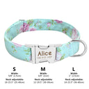 Large Dog Collar: Personalized Cute Print Nylon Pet Collar for Small, Medium, Large Dogs  ourlum.com 011 green S 