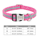 Engraved Nylon Pet ID Collar with Nameplate for Dogs: Personalized Safety Tag Collar  ourlum.com 095PI S 