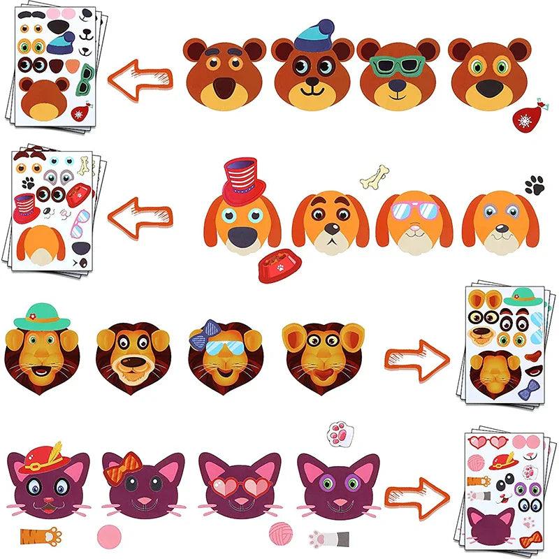 Children's Animal Puzzle Sticker Game: Fun DIY Jigsaw for Kids Learning & Gifts  ourlum.com   