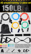 Versatile 12-Piece Resistance Bands Set for Home Fitness