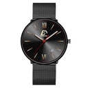 Luxury Mesh Belt Watch Men's Stylish Timepiece Leather Calendar