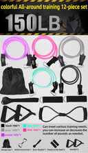 Versatile 12-Piece Resistance Bands Set for Home Fitness