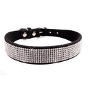 Crystal Glitter Rhinestone Dog Collar for Small Medium Pets  ourlum.com black XS 