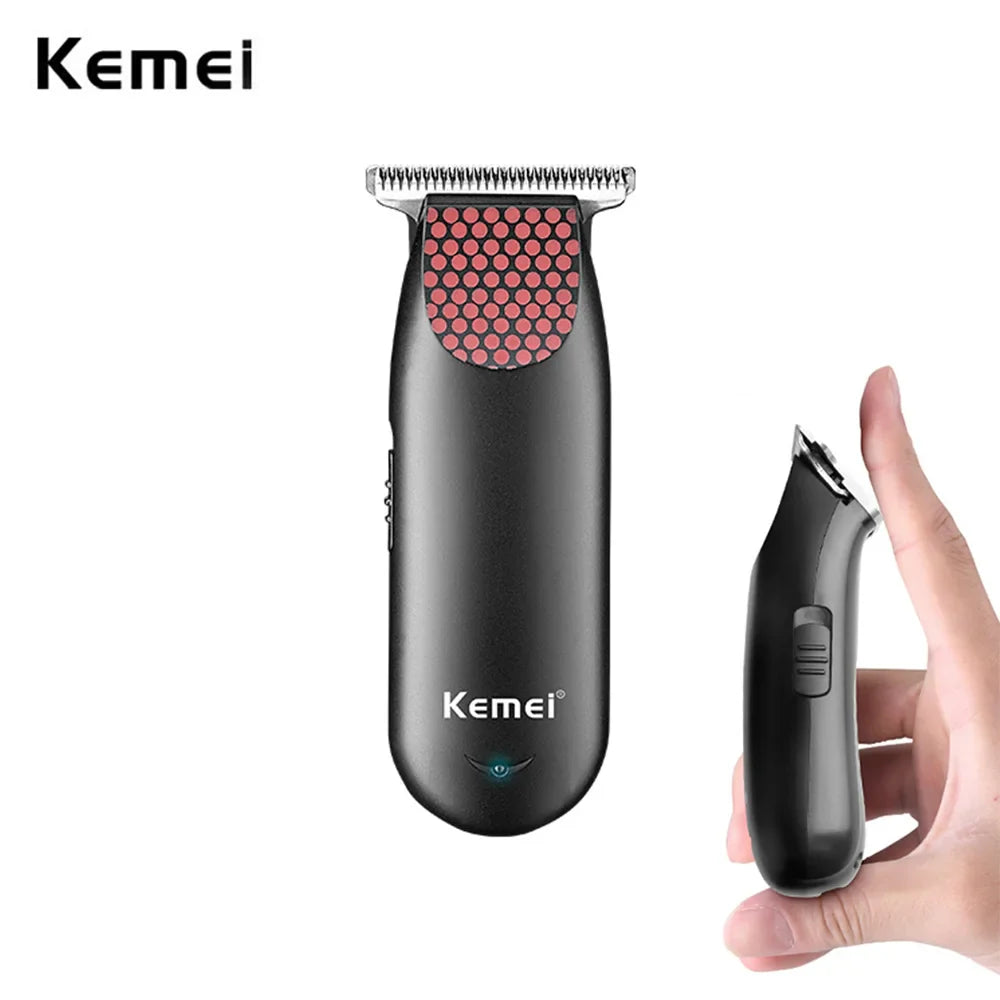 Kemei 889 Professional Pocket Cordless Hair Clipper Compact Mini Electric Beard HAIR Trimmer Small Portable Grooming Kit for Men