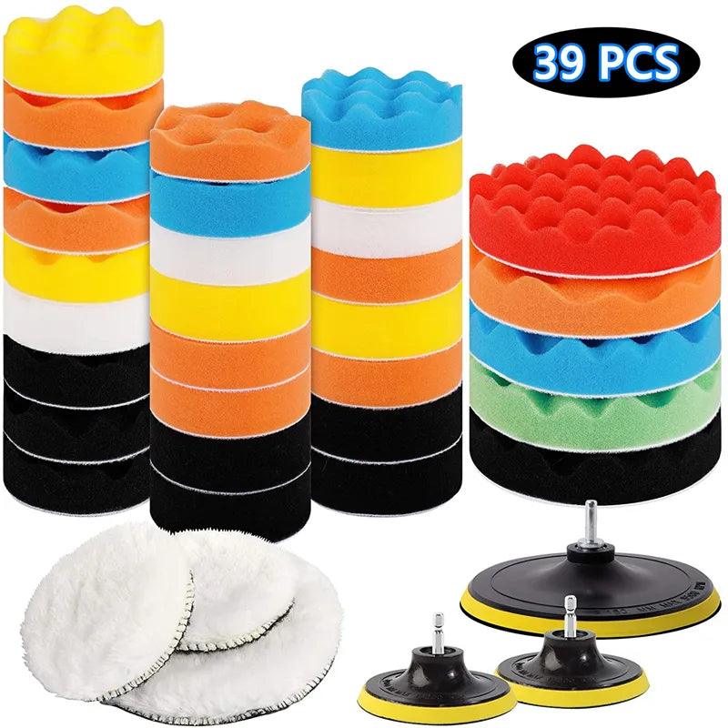 Ultimate Car Polishing Kit with Interchangeable Foam Pads for Auto and Motorcycle - Removes Scratches and Restores Shine  ourlum.com   