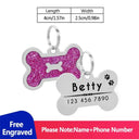 Engraved Personalized Pet ID Tags: Customizable Dog Collar Name Tag  ourlum purple dog tag  