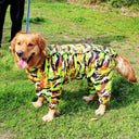 Large Dog Waterproof Raincoat Hooded Jacket Overalls - 6XL  ourlum.com   