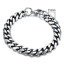 Chunky Stainless Steel Curb Chain Bracelet Men's Jewelry