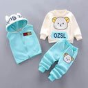 Cozy Fleece Hooded Set for Trendy Toddlers Winter Wear