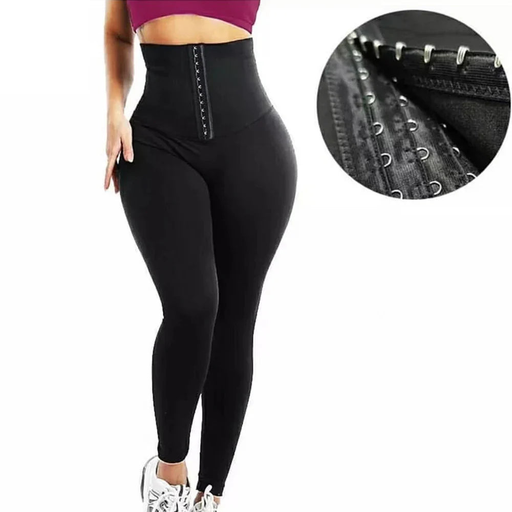 High-Waist Tummy Control Leggings: 2-in-1 Corset Shapewear for Yoga & Workouts