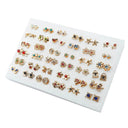 Women Acrylic Crystal Stud Earrings Set: Trendy Small Studs for Fashionable Women  ourlum.com 23  