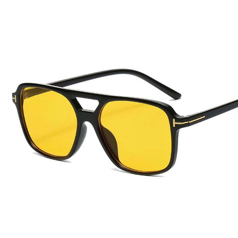 Retro Square Mirror Sunglasses for Women - Vintage Candy Color UV400 Protection Fashion Shades