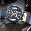 Men's Luxury Analog Leather Sports Watch: Military-Inspired Design  ourlum.com   