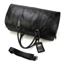 Natural Cowskin Travel Bags Waterproof Men's Leather Bag 55cm