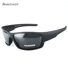 Stylish UV400 Polarized Sports Sunglasses for Men and Women - 2023 Black Frame Design for Driving and Fishing