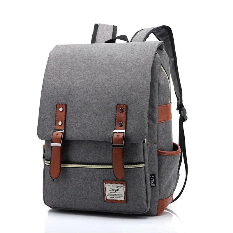 Vintage Waterproof Backpack for Men & Women - Large Capacity Oxford Laptop Travel Bag for Students