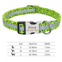 Reflective Personalized Nylon Dog Collar for Small to Large Breeds  ourlum 095-Green S 