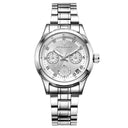 Luxury Women's Automatic Mechanical Sports Watch with Waterproof Design  OurLum.com Silver White  