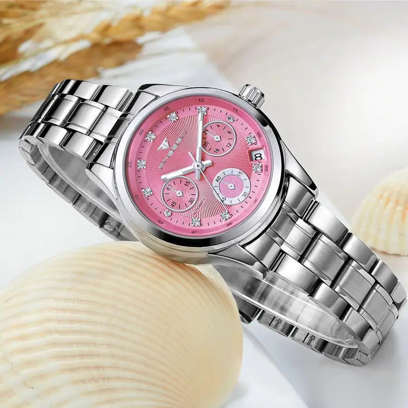 Luxury Women's Automatic Mechanical Sports Watch with Waterproof Design  OurLum.com   