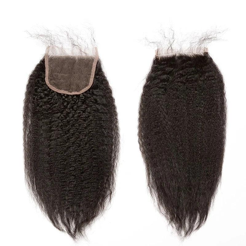 Brazilian Human Hair 5x5 HD Lace Closure Kinky Straight 6x6 Transparent Swiss Lace Plucked With Baby Hair  ourlum.com   