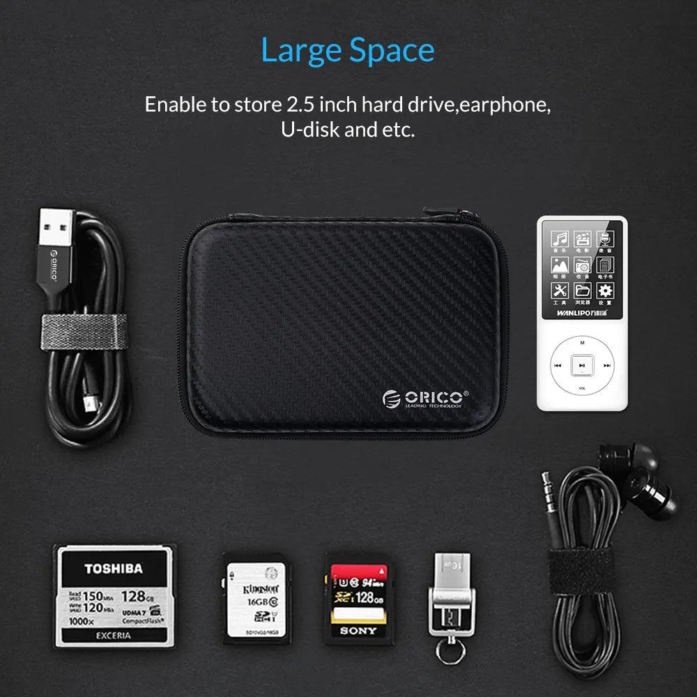 ORICO Portable Hard Drive Protection Bag: Ultimate Device Safeguard - Black  ourlum.com   