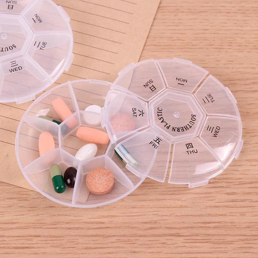 Portable 7-Day Pill Organizer with Travel Storage Case and Multiple Styles  ourlum.com   