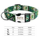 Reflective Personalized Nylon Dog Collar for Small to Large Breeds  ourlum 013-Green S 