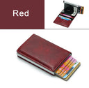 DIENQI Carbon RFID Wallet Male Mini Slim Money Card Holder