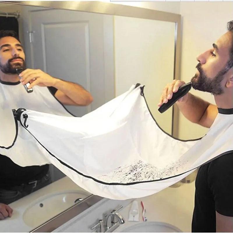 Beard Apron: Hair Shave Catcher with Razor Holder - Mess-Free Grooming  ourlum.com   