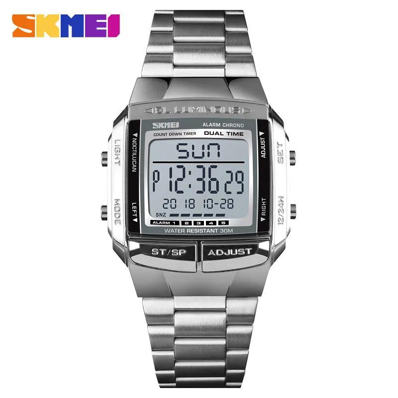 Luxury SKMEI Military Sports Digital Watch with LED Waterproof Alarm and Date Display  ourlum.com   