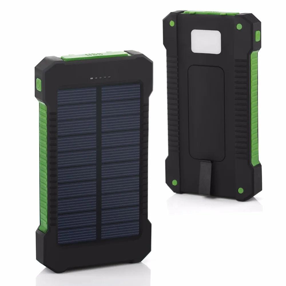 20000mAh Top Solar Power Bank Waterproof Emergency Charger External Battery Powerbank For Xiaomi MI iPhone Samsung LED SOS Light  ourlum.com   