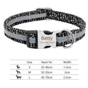 Reflective Personalized Nylon Dog Collar for Small to Large Breeds  ourlum 095-Gray S 