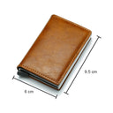 DIENQI Carbon RFID Wallet Male Mini Slim Money Card Holder