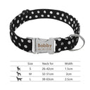 Reflective Personalized Nylon Dog Collar for Small to Large Breeds  ourlum 008-Black S 