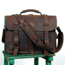 Classic Vintage Crazy Horse Leather Briefcase for Men