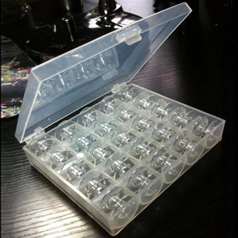 Clear Plastic Sewing Bobbins Storage Box for Home Accessories  ourlum.com   