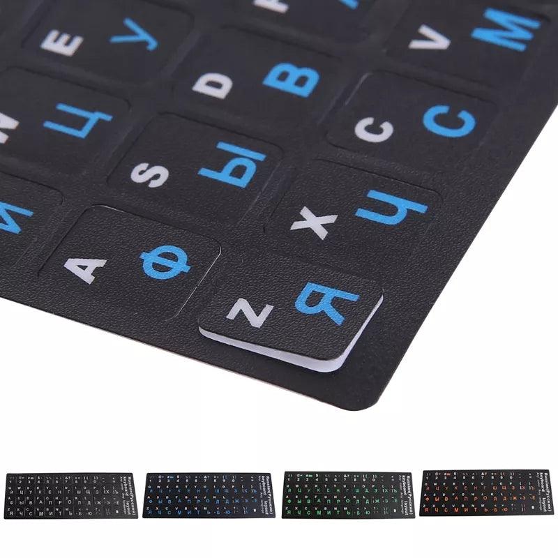 Russian Keyboard Stickers with Multicolor Letters - Enhance Typing Efficiency  ourlum.com   
