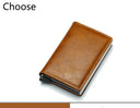 DIENQI Carbon RFID Wallet Male Mini Slim Money Card Holder