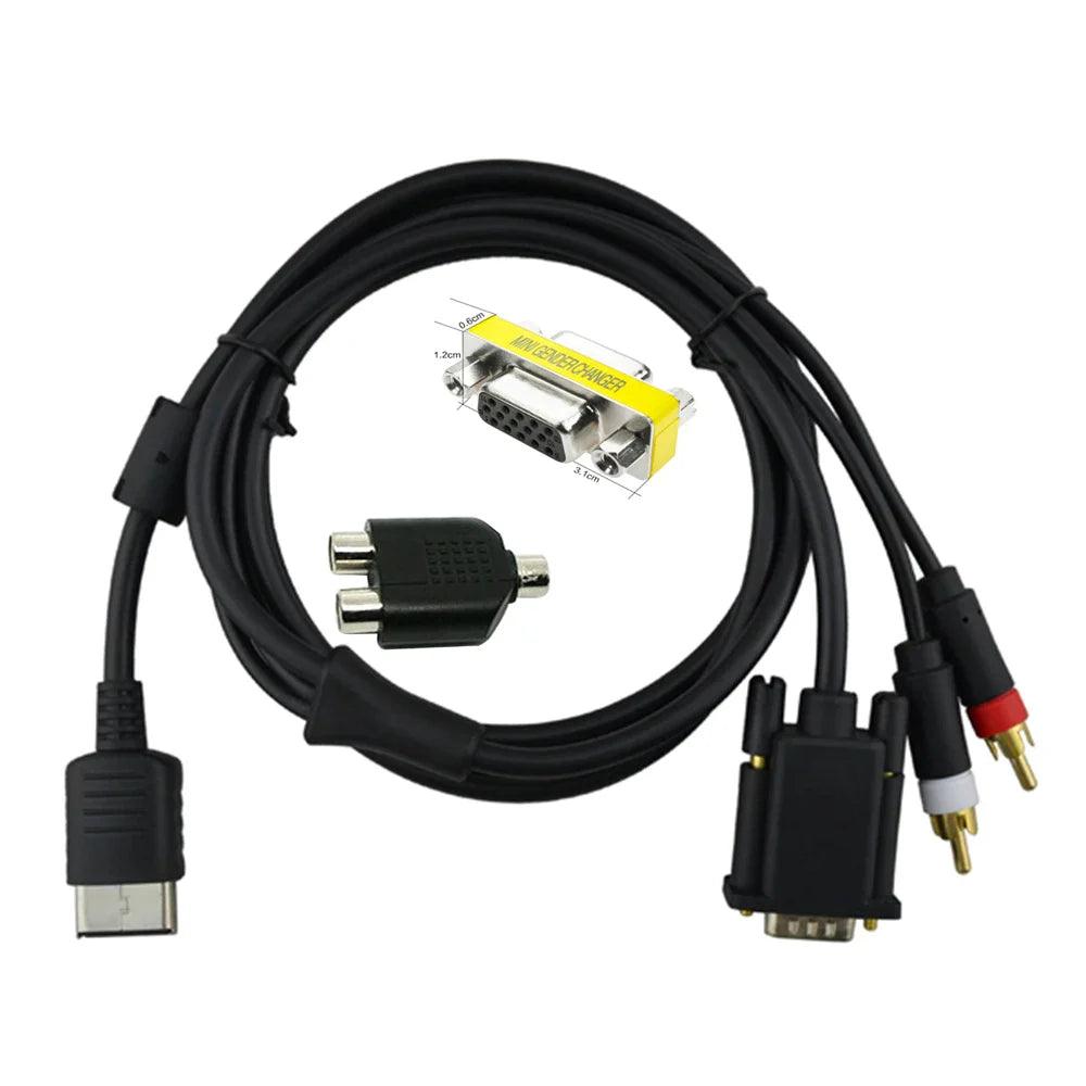 New High Definition VGA Cable RCA Sound Adapter HD Box PAL NTSC Cable For SEGA Dreamcast Video Games Console  ourlum.com Default Title  