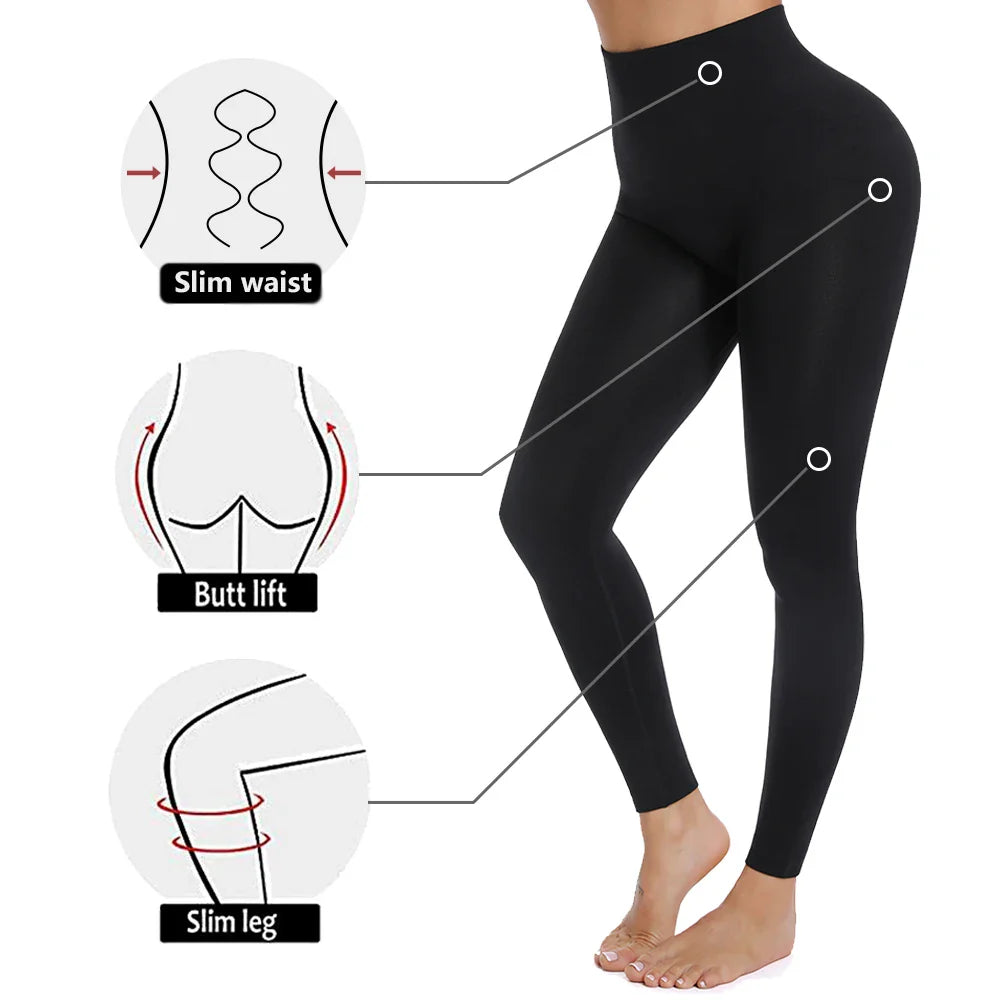 High Waist Tummy Control Leggings: Slimming & Stylish Body Shaper for Women