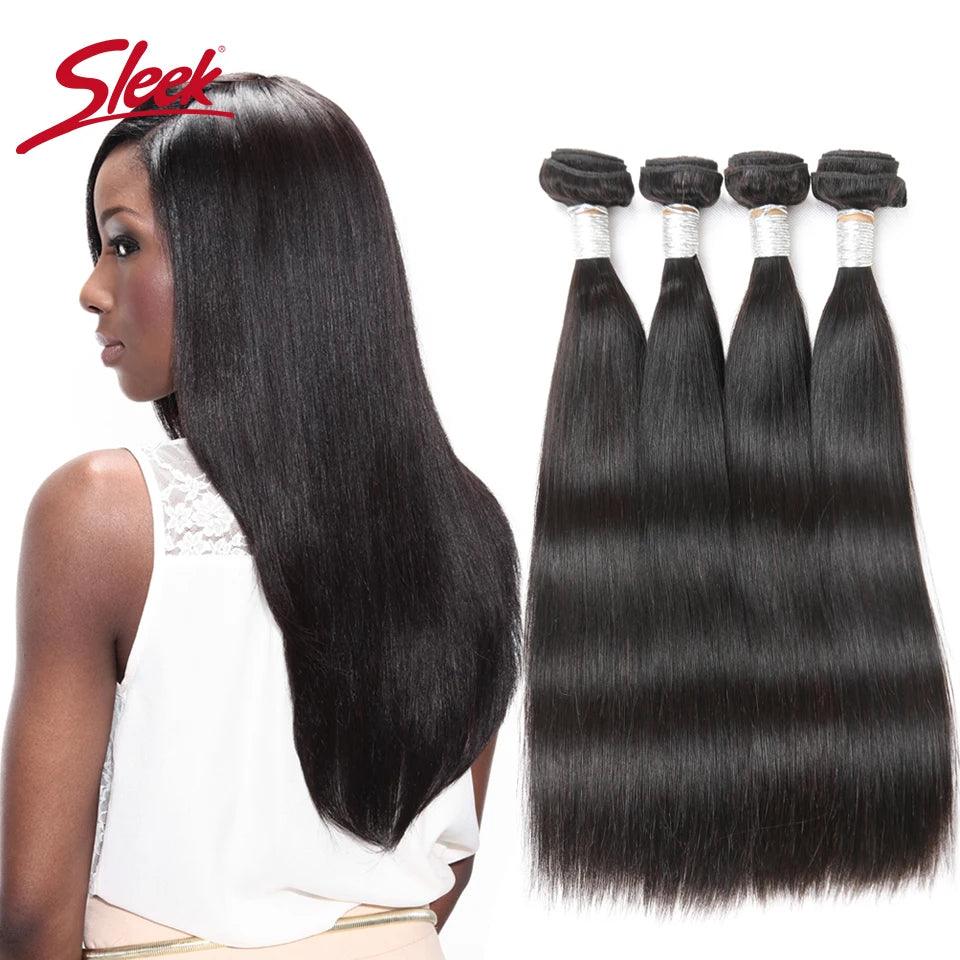 Silky Peruvian Straight Remy Hair Extensions - Natural Human Hair - 3 to 4 Bundle Options - Top Quality & Versatile Styling  ourlum.com Natural Color 26 28 30 