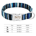 Reflective Personalized Nylon Dog Collar for Small to Large Breeds  ourlum 012-Blue S 